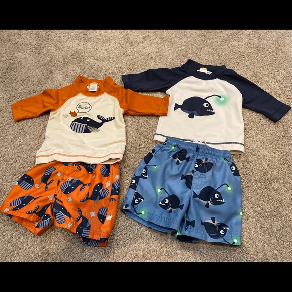 2 Koala kids swim sets with trunks and swim shirt - Picture 1 of 1
